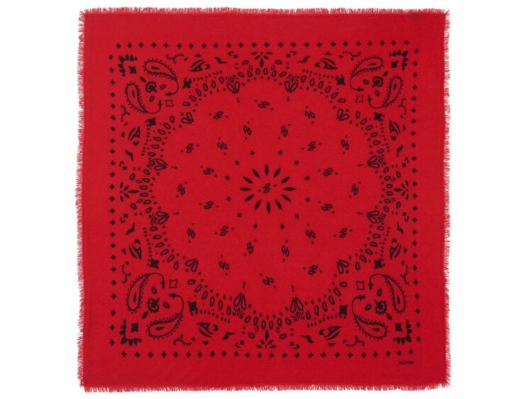 kujten large cashmere bandana hachiko red flag