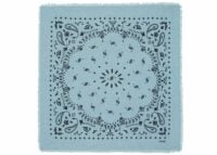 Kujten Large Cashmere Bandana Hachiko Sky Breeze Blue