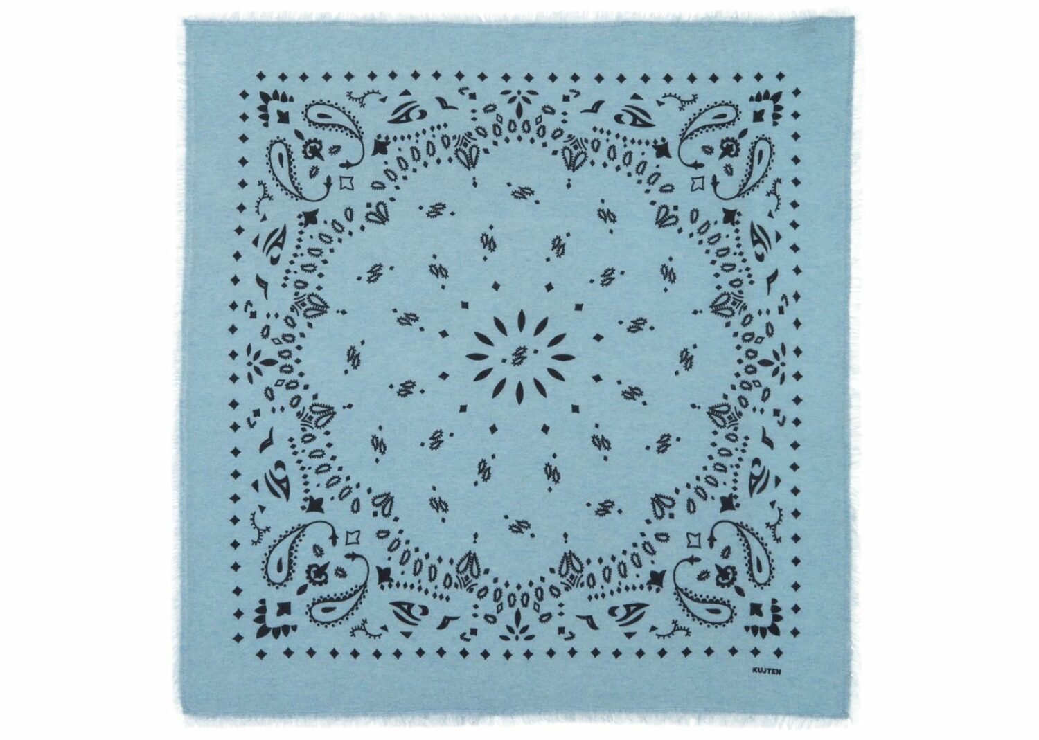 kujten large cashmere bandana hachiko vintage blue