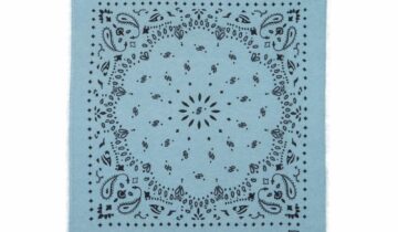 Kujten Large Cashmere Bandana Hachiko Vintage Blue