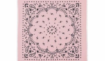 Kujten Large Cashmere Bandana Hachiko Vintage Pink