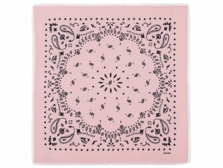 kujten large cashmere bandana hachiko vintage pink