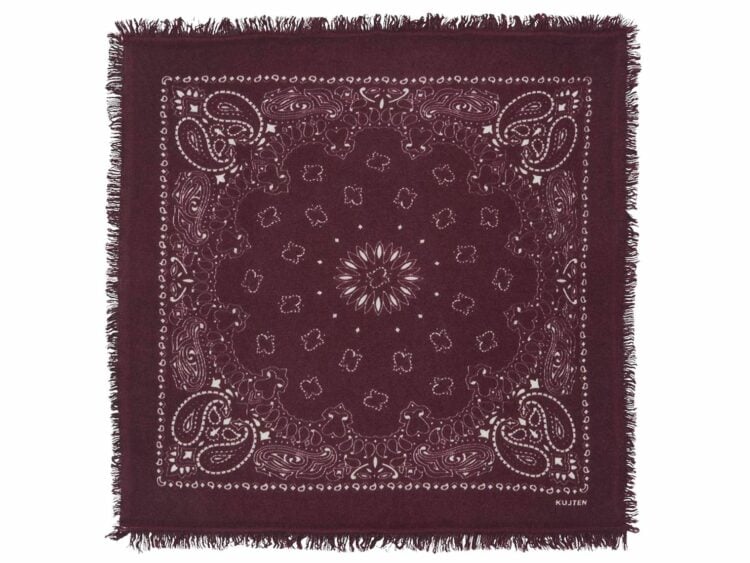 kujten small hachi bandana burgundy
