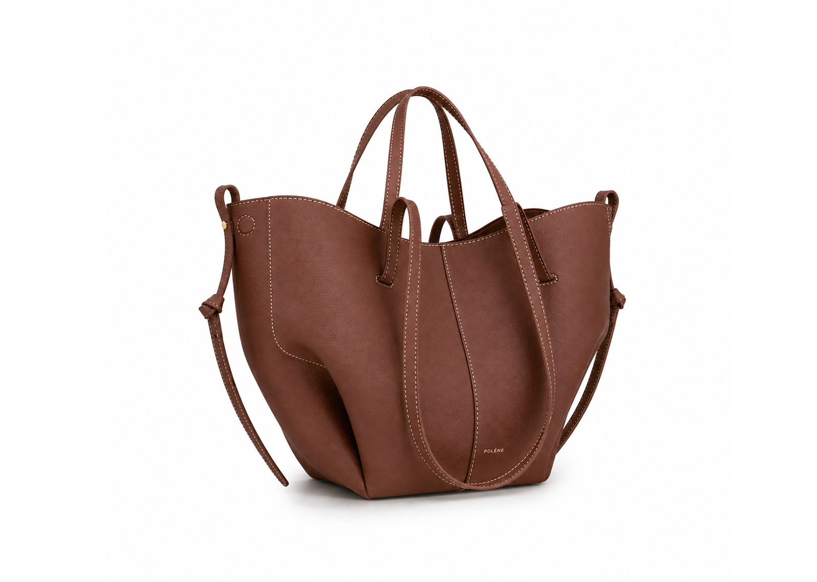 Polène Cyme Mini Edition Textured Cognac