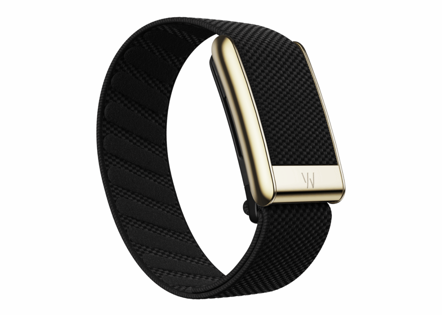 whoop mg obsidian with gold superknit luxe band 12 month life membership