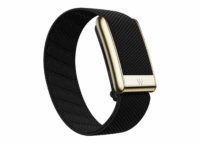 whoop mg obsidian with gold superknit luxe band 12 month life membership