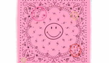 Kujten Bandana Hachi Smiley Brode Bubblegum Pink