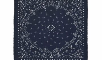 Kujten Extra Large Cashmere Bandana Chiko Dark Navy Blue
