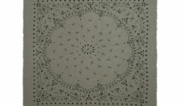 Kujten Extra Large Cashmere Bandana Chiko Marl Khaki