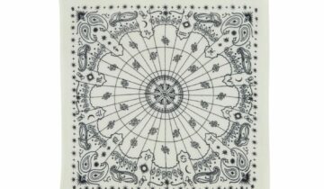 Kujten Large Bandana Hachiko Astro White