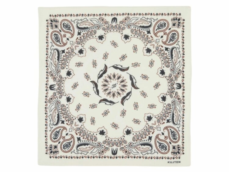 kujten large bandana hachiko feather bico white