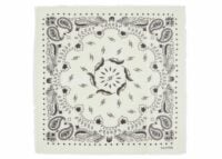 Kujten Large Bandana Hachiko Feather White Brown