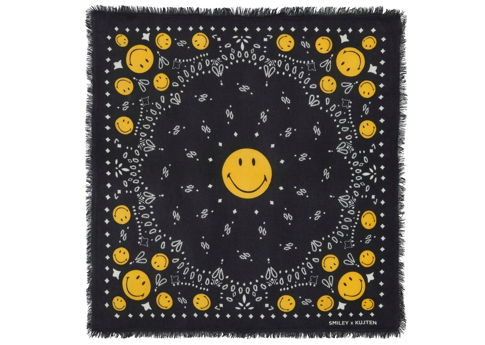 kujten large bandana hachiko smiley black