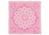 kujten large bandana hachiko smiley candy pink