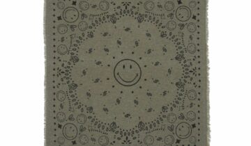 Kujten Large Bandana Hachiko Smiley Marl Khaki