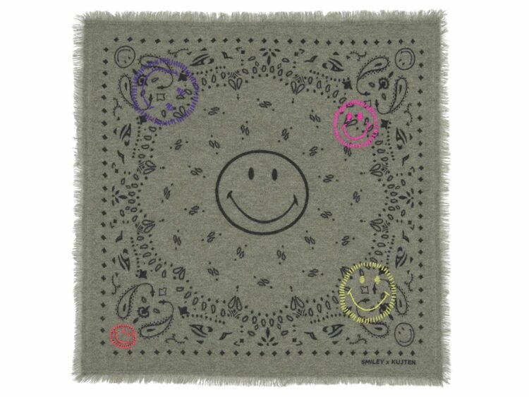 kujten small bandana hachi smiley brode marl khaki