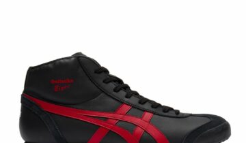 Onitsuka Tiger Mexico Mid Runner Black Classic Red