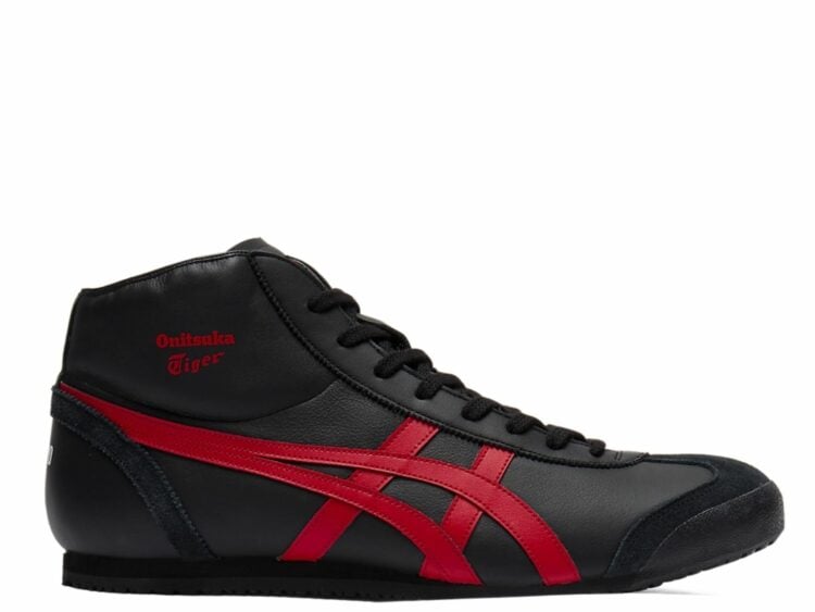 onitsuka tiger mexico mid runner black classic red 1