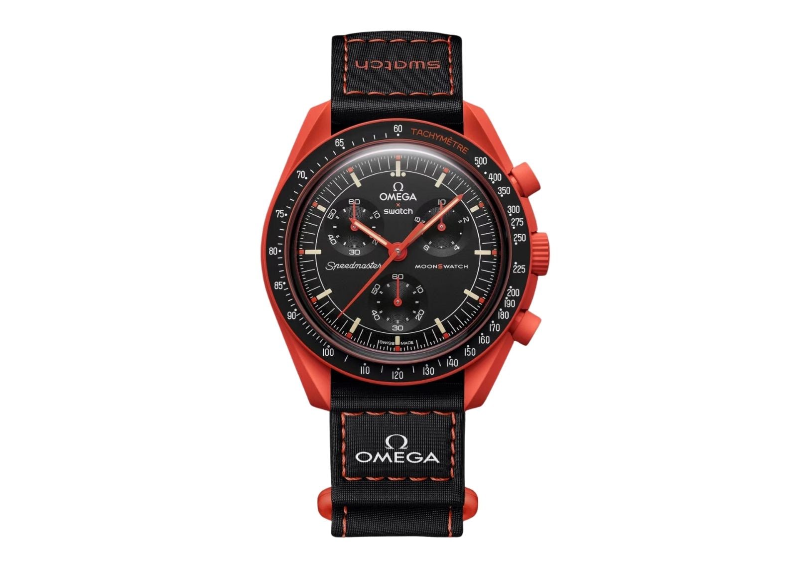 swatch x omega bioceramic moonswatch mission on earth lava 1