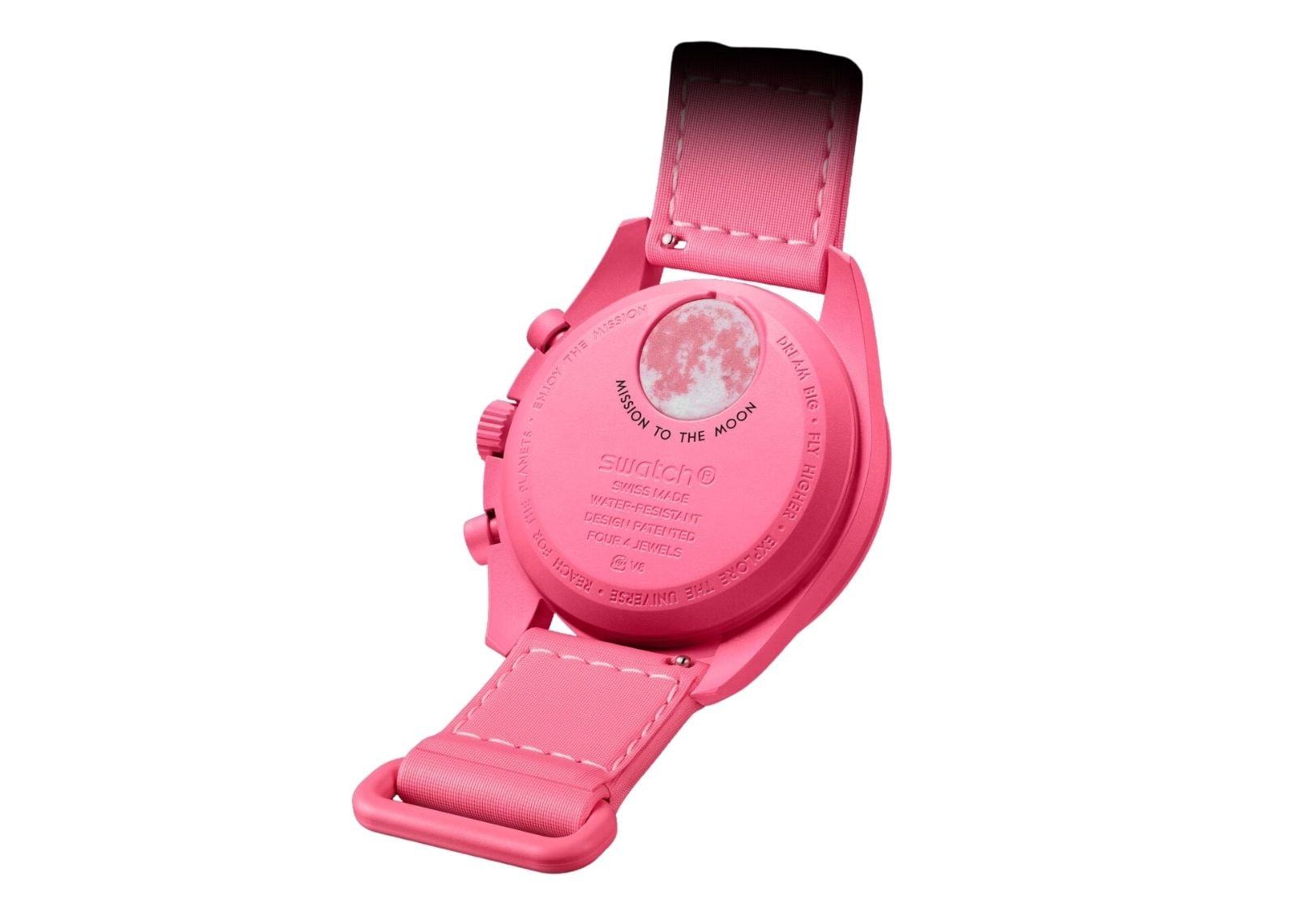 swatch x omega bioceramic moonswatch mission to the pink moon 2