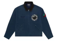 Denim Tears x Stussy Never Renege Canvas Work Jacket Navy Black