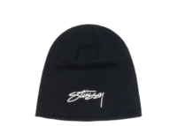 stussy chain stitch rolled edge skullcap black 1