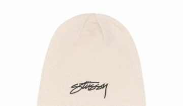 Stussy Chain Stitch Rolled Edge Skullcap Bone