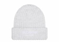 supreme chunky rib classic logo beanie white 1