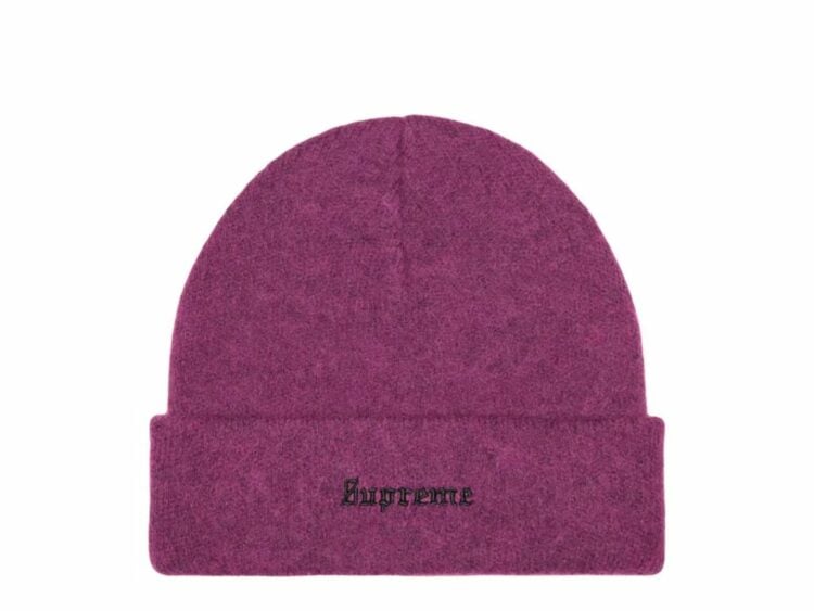 supreme mohair beanie fw25 pink 1