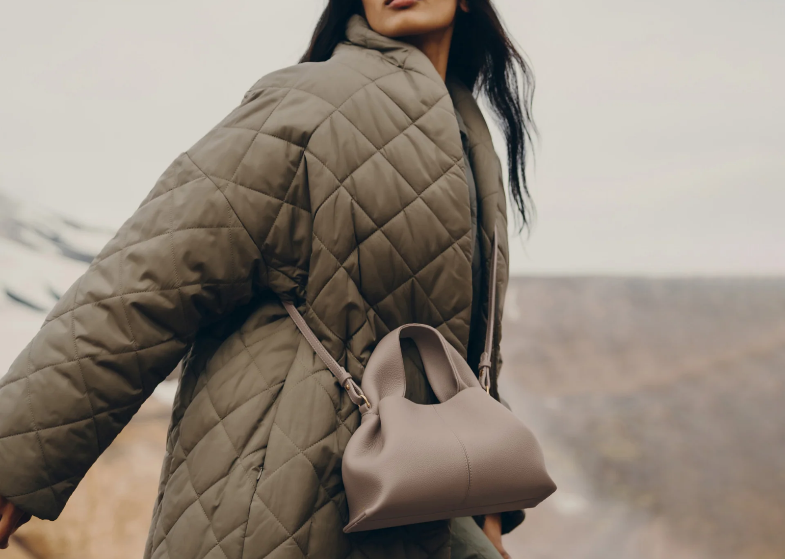 Polène Numéro Neuf Mini Edition Textured Taupe - görsel 3