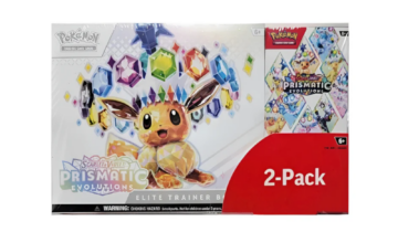 2025 Pokémon Scarlet & Violet Prismatic Evolutions Elite Trainer Box + Booster Costco Bundle