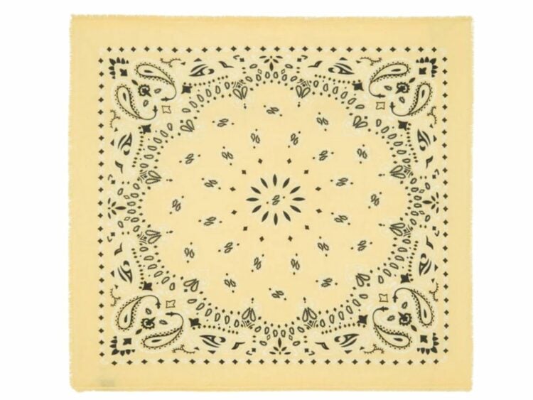 kujten large cashmere bandana hachiko bico jaune egg