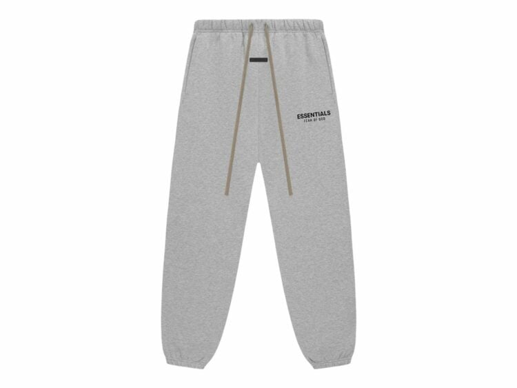 fear of god essentials fleece essential sweatpant light heather gray 1