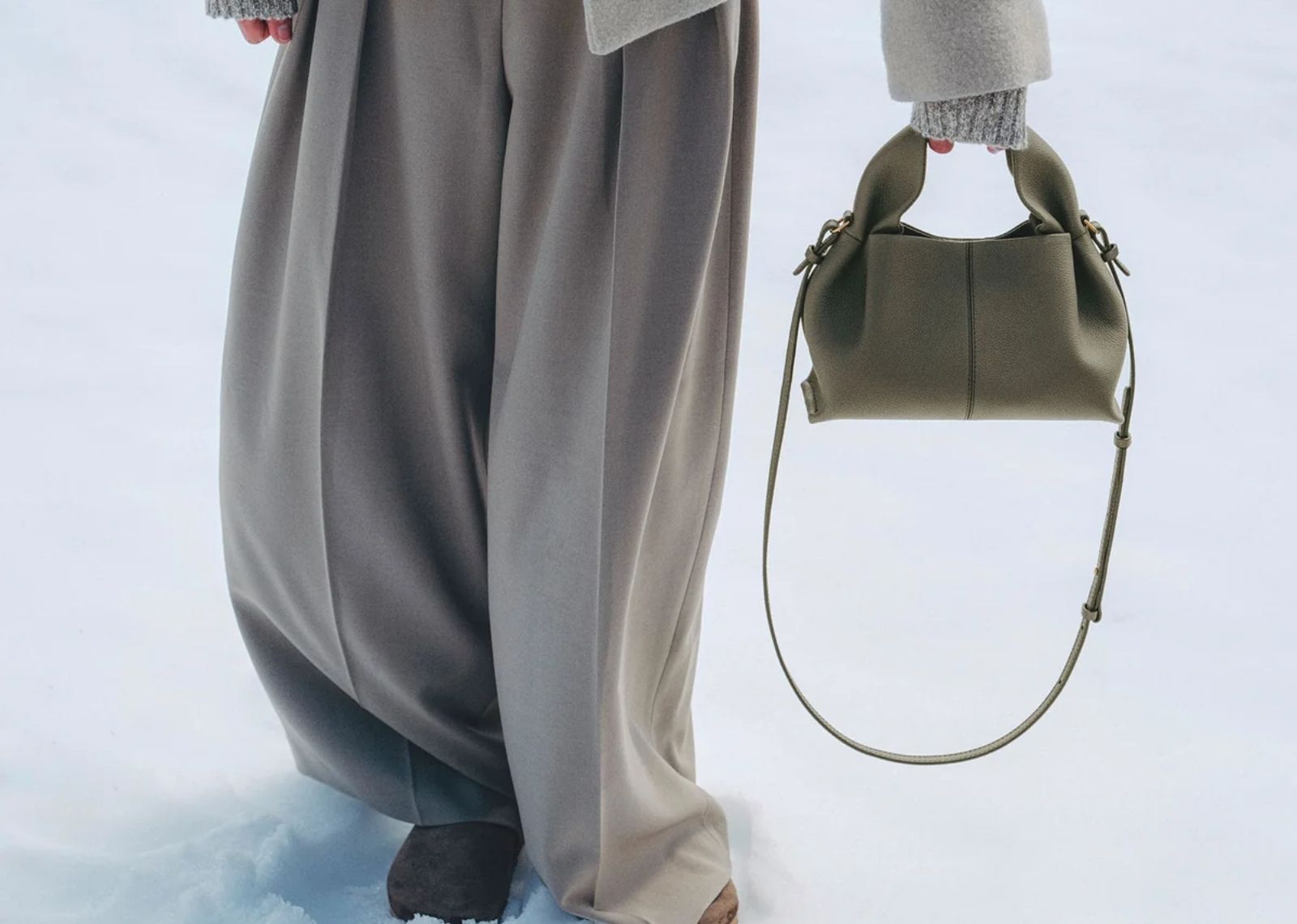 polene numero neuf mini edition textured smoky green 2