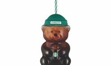 Starbucks Bear “Bearista” Glass Tumbler Cup