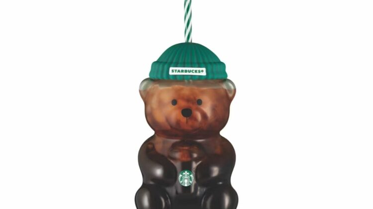 starbucks bear bearista glass tumbler cup 1