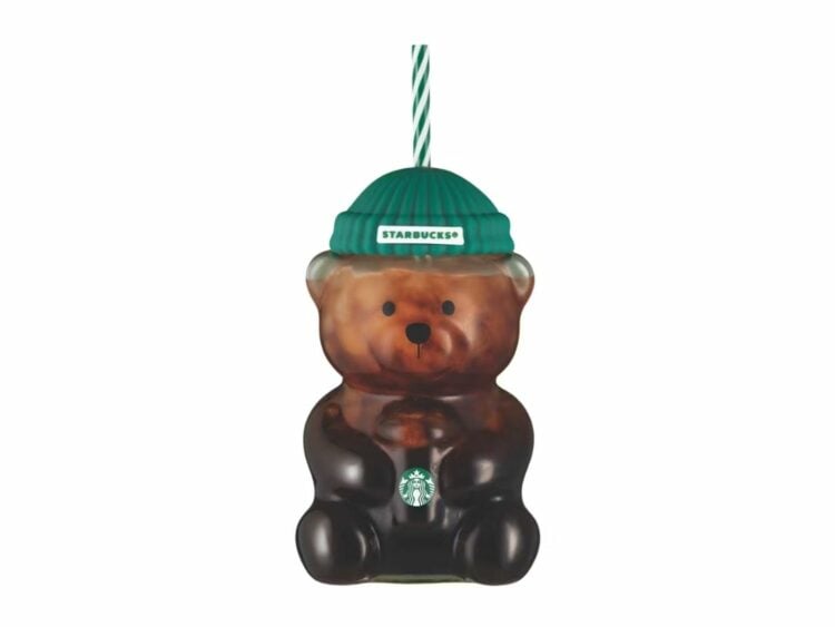 starbucks bear bearista glass tumbler cup 1