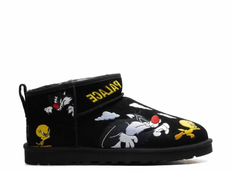 ugg classic ultra mini boot palace x looney tunes black 1