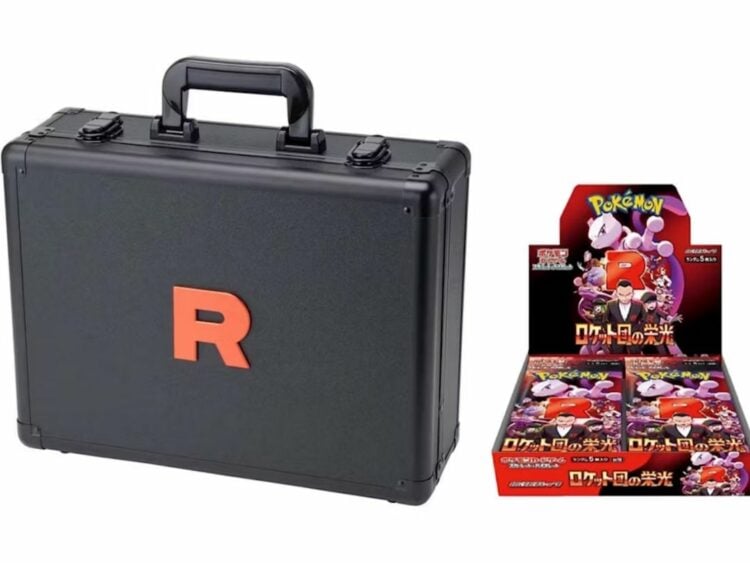 2025 pokemon scarlet violet glory of the rocket team attache case set with booster box 1 1