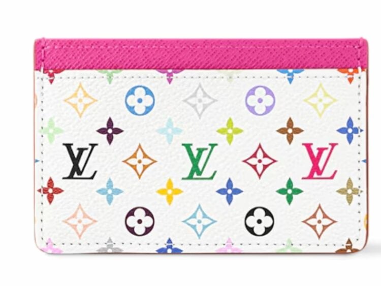 louis vuitton x takashi murakami card holder multicolored