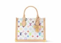 louis vuitton x takashi murakami onthego pm multicolor white