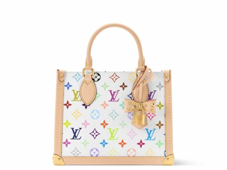 louis vuitton x takashi murakami onthego pm multicolor white
