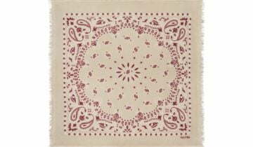 Kujten Small Cashmere Bandana Hachi Bico Oats White