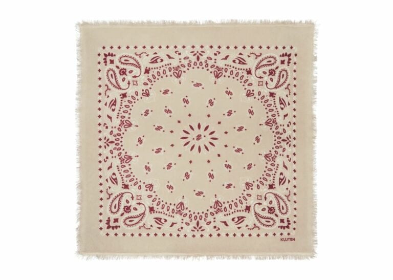 Kujten Small Cashmere Bandana Hachi Bico Oats White