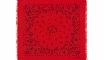 Kujten Small Cashmere Bandana Hachi Coral Red