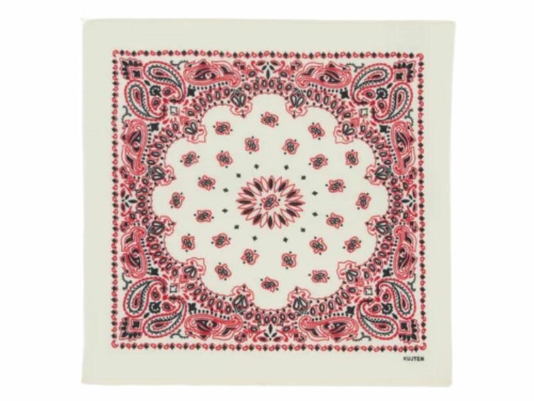 kujten small cashmere bandana hachi western coral red 1 1