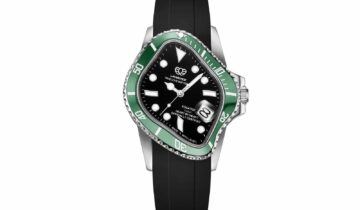 Laarvee Black Fluoroelastomer Strap Green & Black