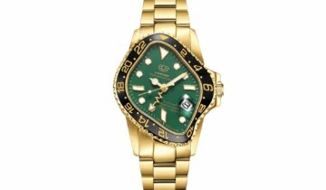 Laarvee Golden Precision Steel Black & Green GMT