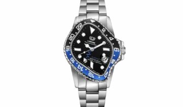 Laarvee Silver Precision Steel Black Blue & Black GMT