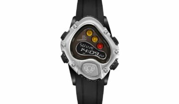 Laarvee Sinngouki Black Rubber Belt Silver & Black